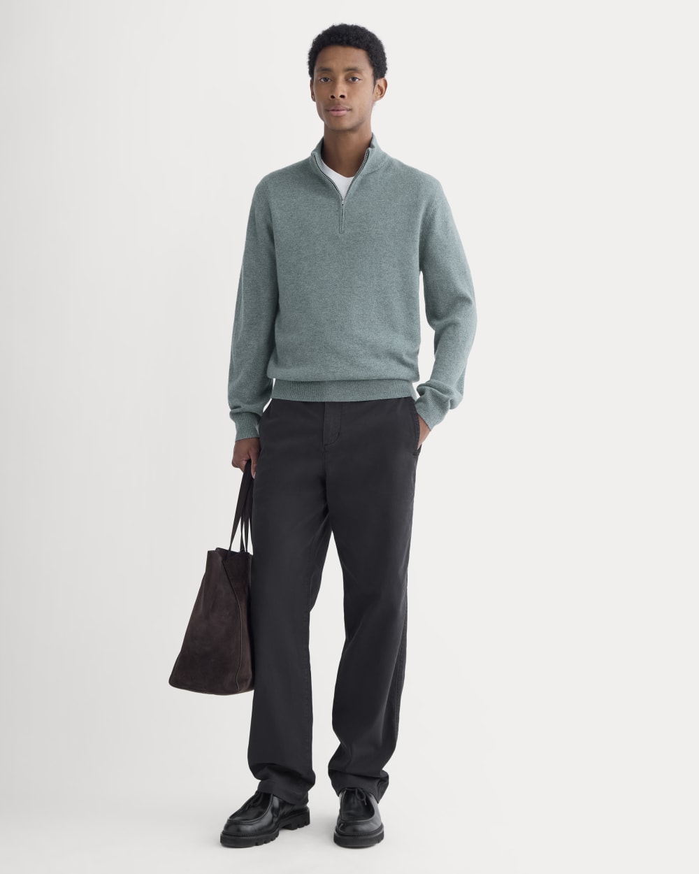 Cashmere Quarter Zip Sweater | Denim Blue – Everlane