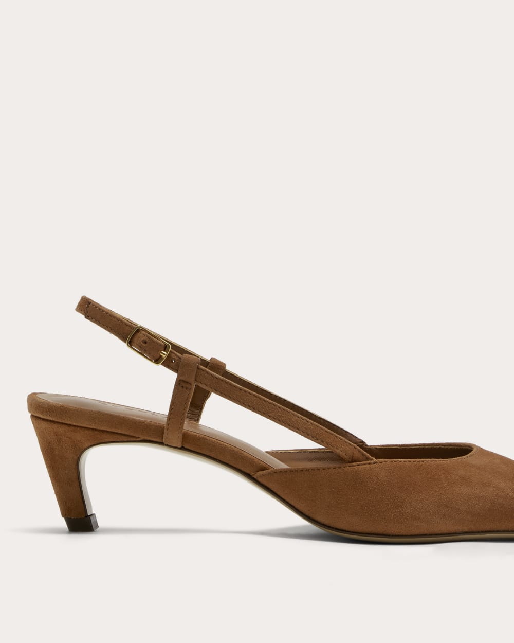 The Studio Slingback Heel | Saddle Brown Suede – Everlane