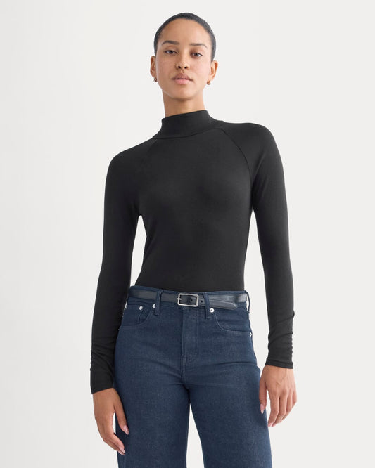 womens-tie-neck-top-in-butterluxe-black | primary