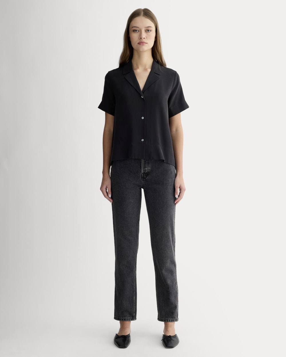 womens-clean-silk-short-sleeve-notch-shirt-black-black