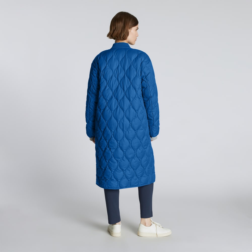 ジャケット・アウター STRETCH POLYESTER LONG LINER COAT The ReNew Long Liner | Lapis Blue – Everlane