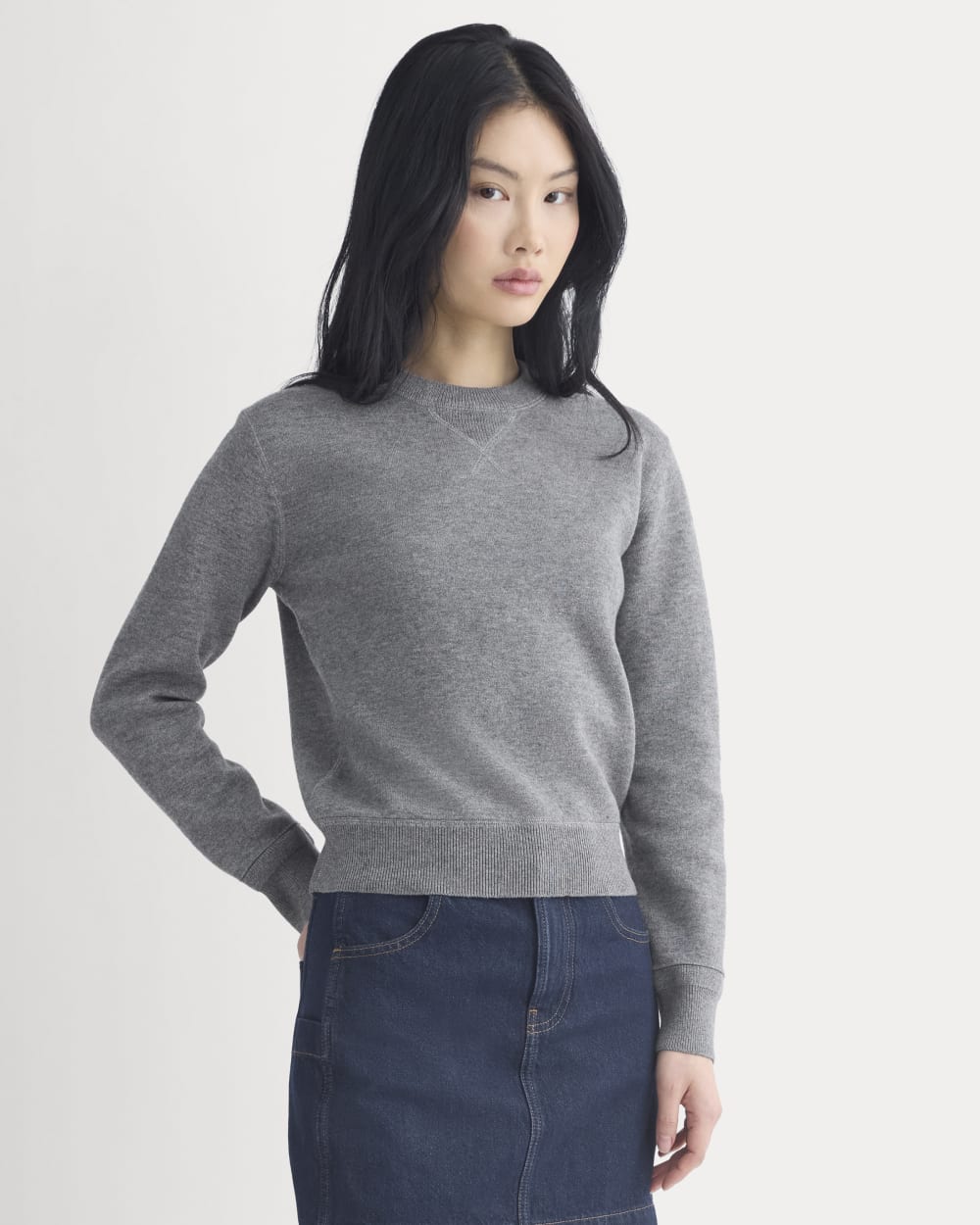 Double Knit Crew in Cotton Merino