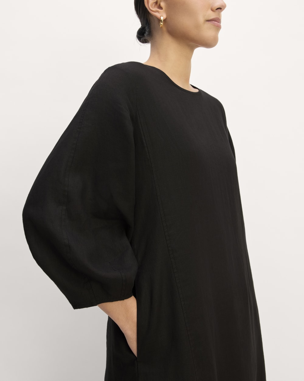 The Linen A-Line Midi Dress | Black Everlane The Linen A-Line Midi Dress | Black Everlane