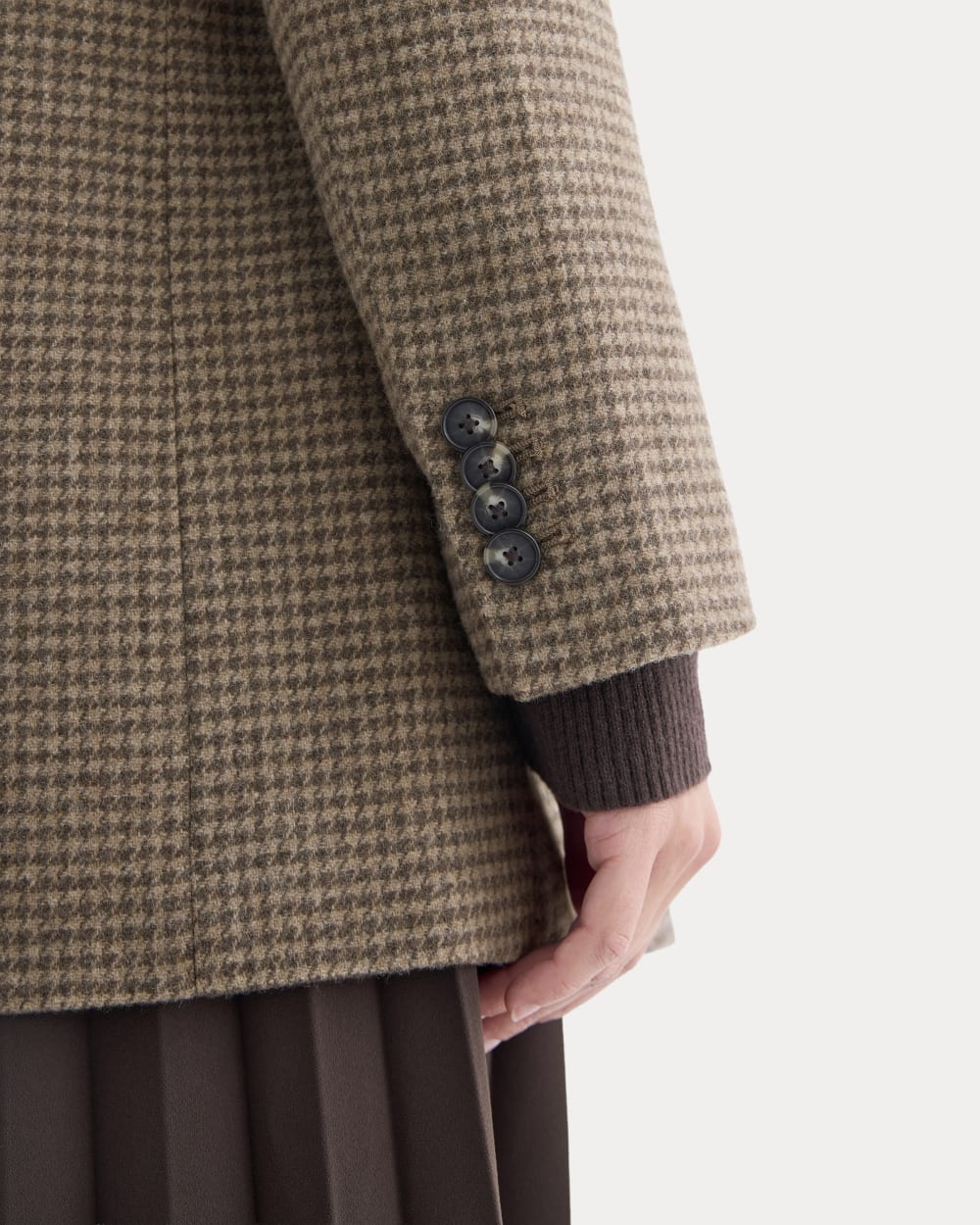 womens-oversized-blazer-brown-houndstooth