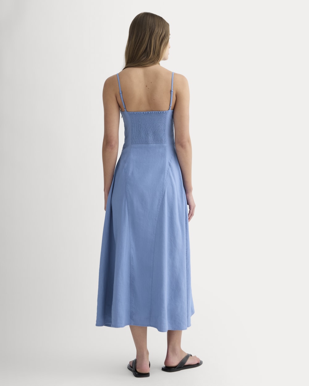 seamed a line dress Felicia Seamed Faux Suede A-Line Dress Trinity Clothing