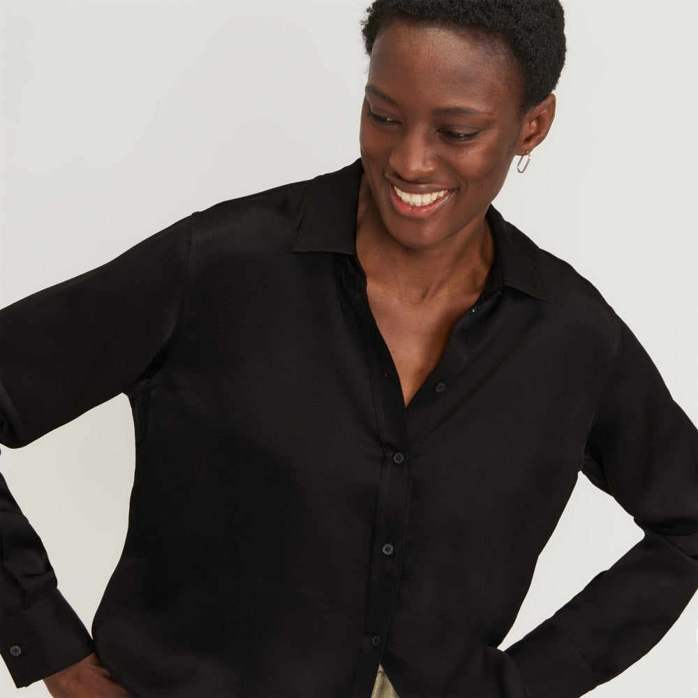 womens-satin-relaxed-shirt-black