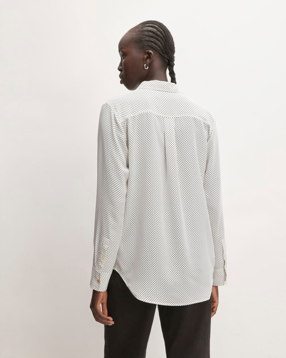 womens-clean-silk-relaxed-shirt-black-bone-polka-dot