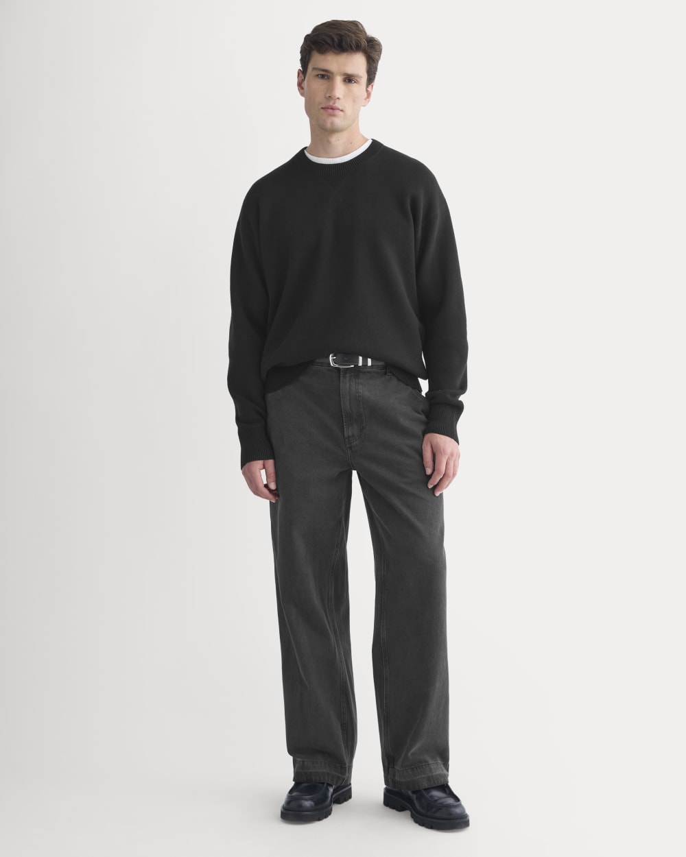 Luxe Merino Double-Knit Sweater | Black – Everlane
