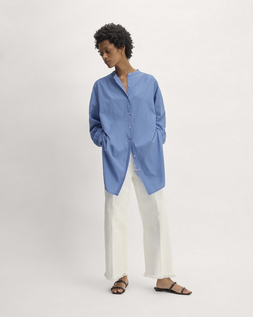 The Gauze Oversized Shirt | Blue Opal – Everlane
