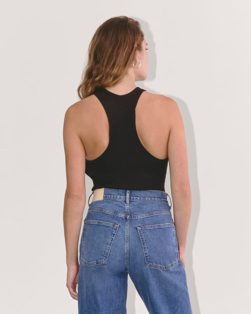 The Luxe Rib Racerback Tank | Black – Everlane