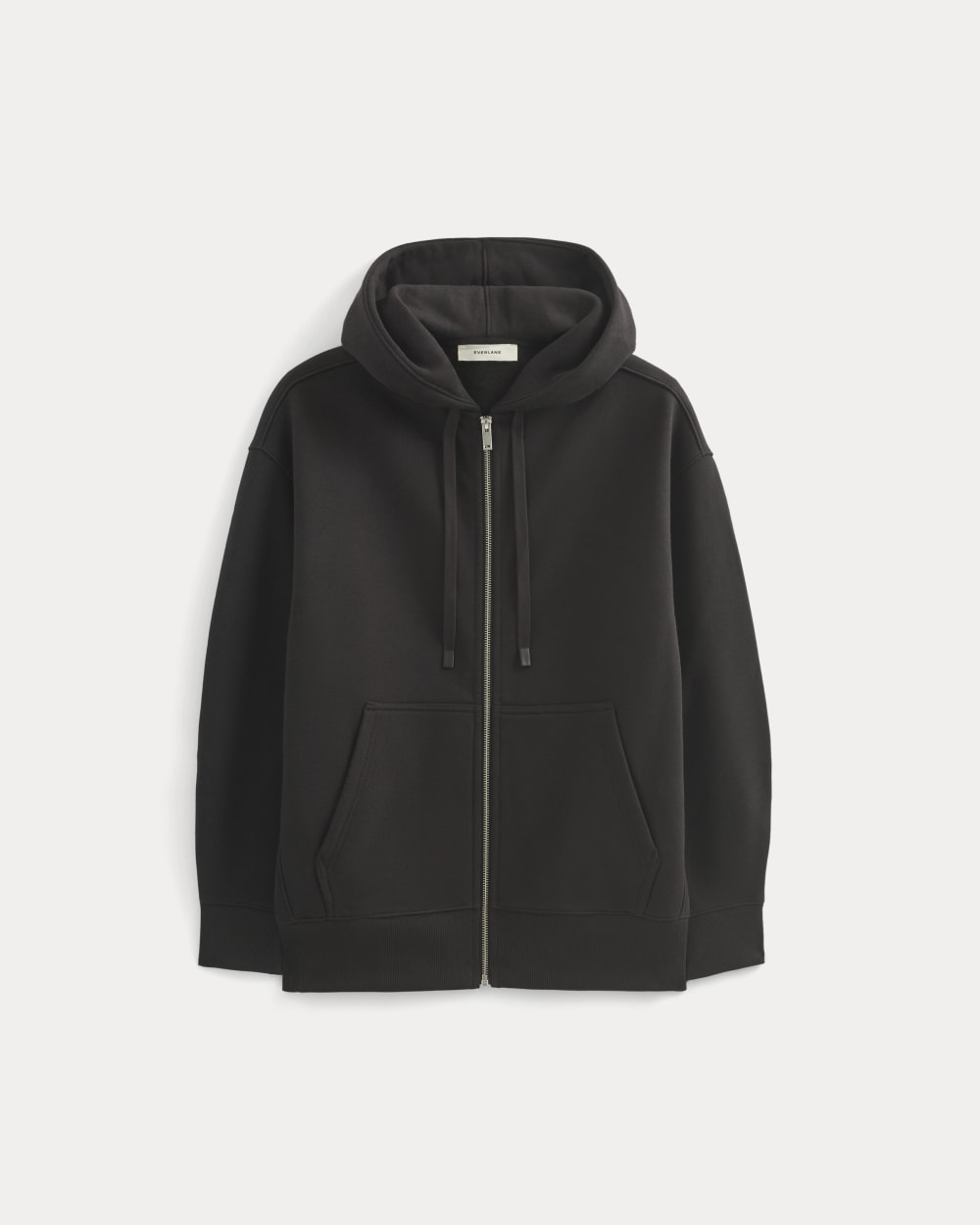 womens-luxe-fleece-oversized-zip-hoodie-black | alt