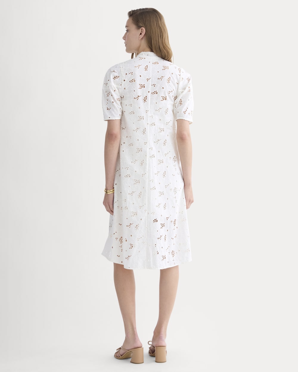 The Eyelet Midi Dress | Bone Everlane The Eyelet Midi Dress | Bone Everlane