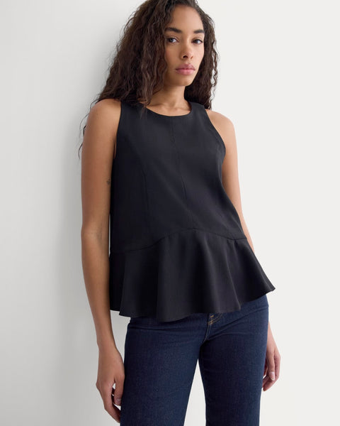 Sleeveless Peplum Top | Black – Everlane