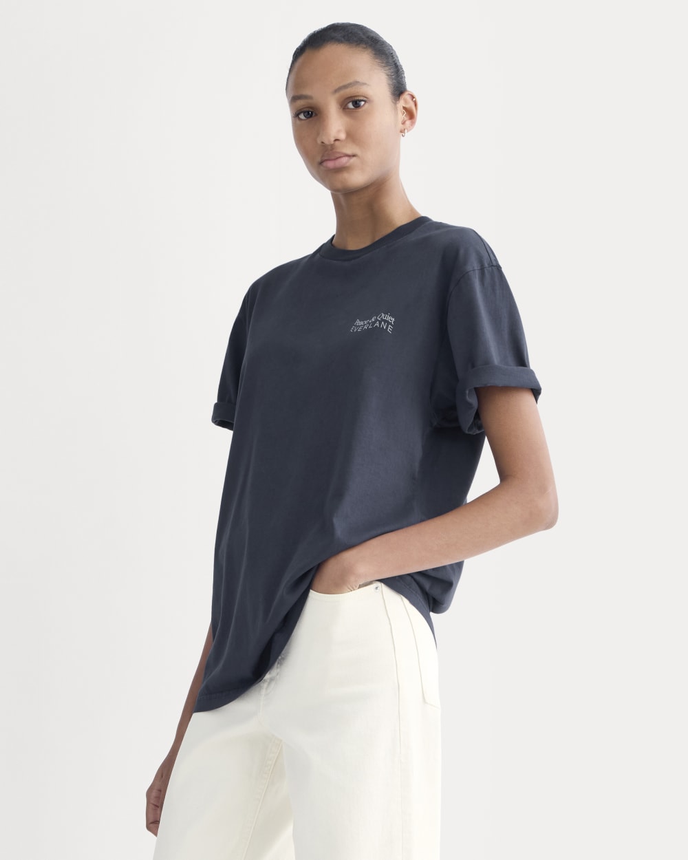 womens-peace-and-quiet-graphic-tee-mopq-navy | primary