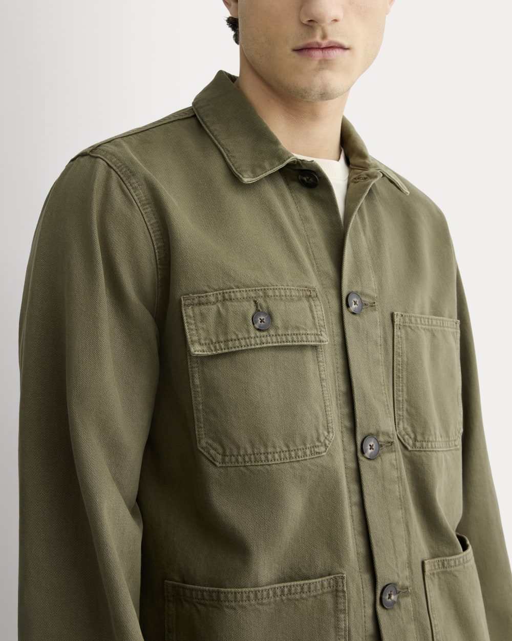 The Denim Utility Jacket | Garment-Dyed Kalamata – Everlane