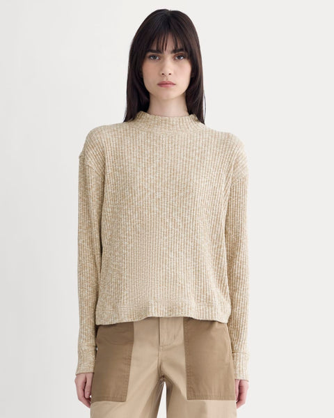 The Cozy Rib Funnel-Neck | Cornstalk / Bone Twist – Everlane