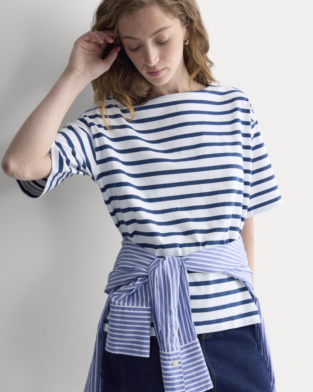 womens-mariner-tee-white-estate-blue | primary