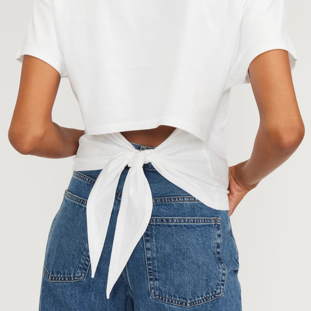 womens-organic-cotton-tie-back-tee-white | alt