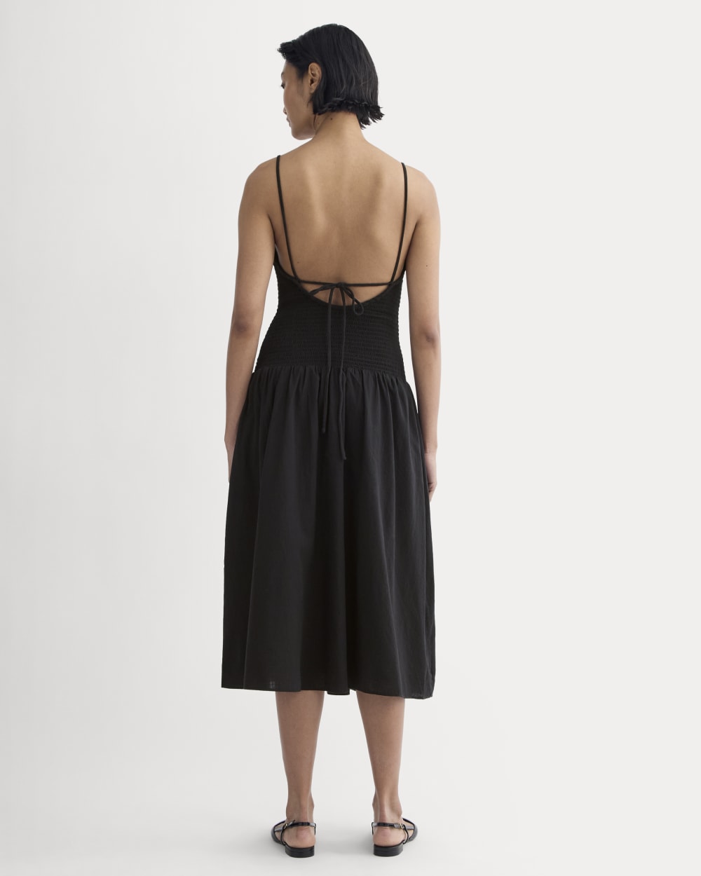 The Gauze Open-Back Dress | Black – Everlane