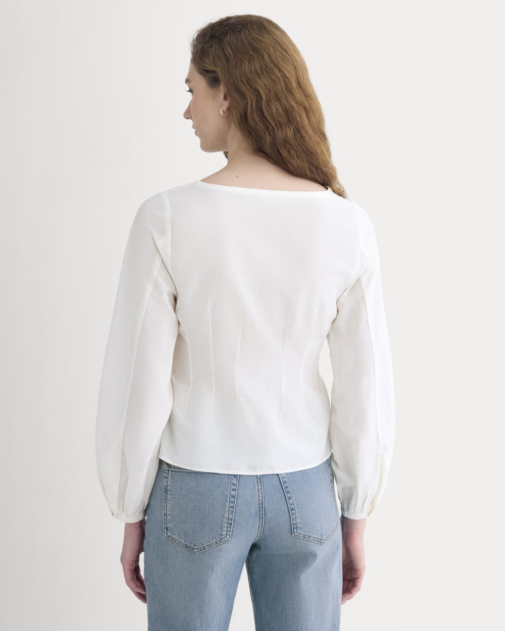 Balloon Sleeve Top in Cotton Silk | Bone – Everlane