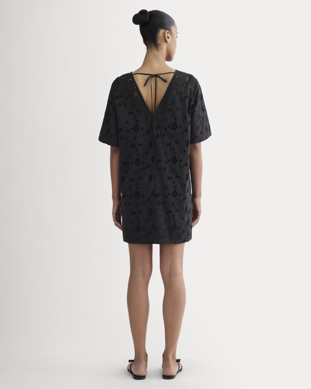 The Eyelet Mini Shift Dress | Black The Eyelet Mini Shift Dress | Black