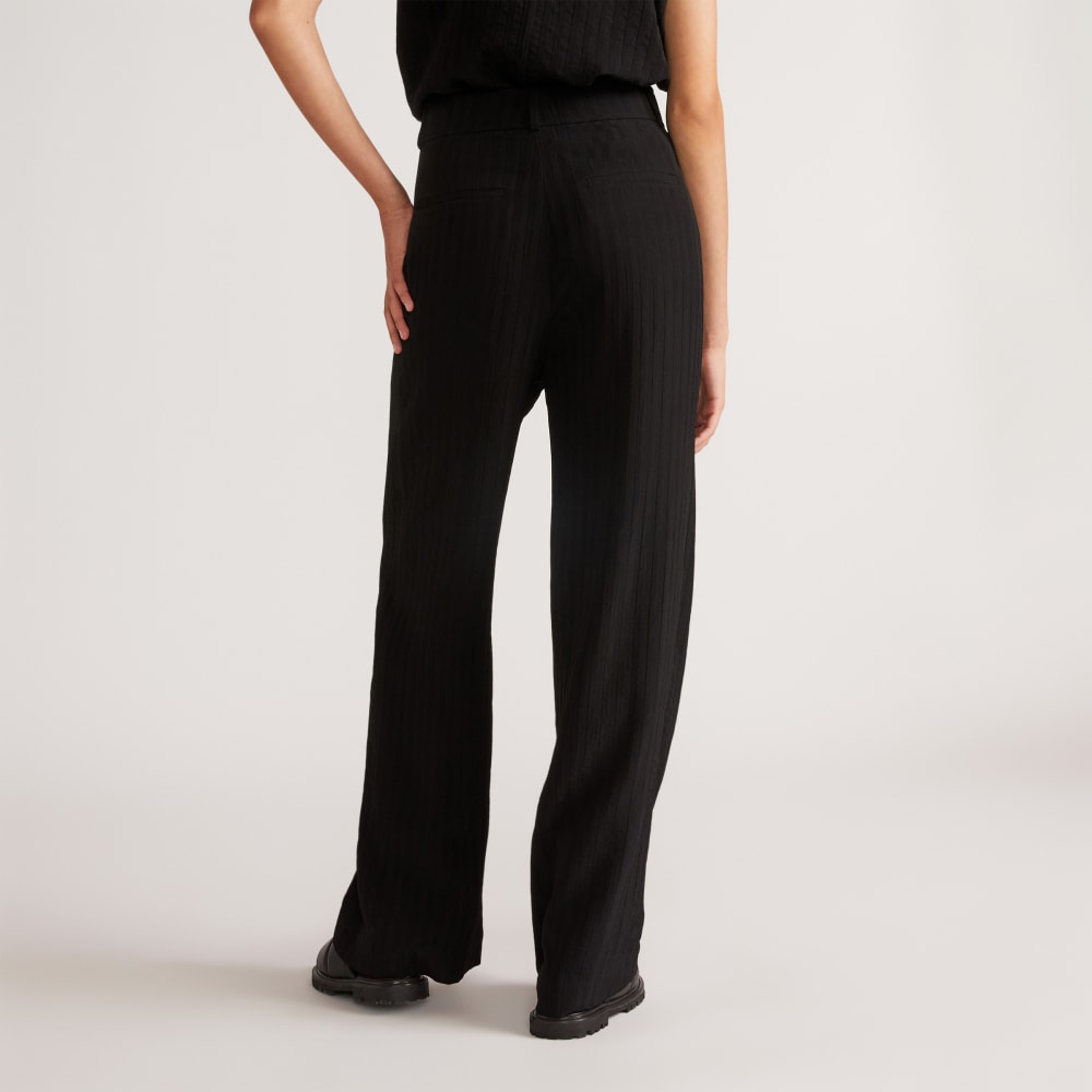 The City Stripe Way-High® Drape Pant | Black – Everlane