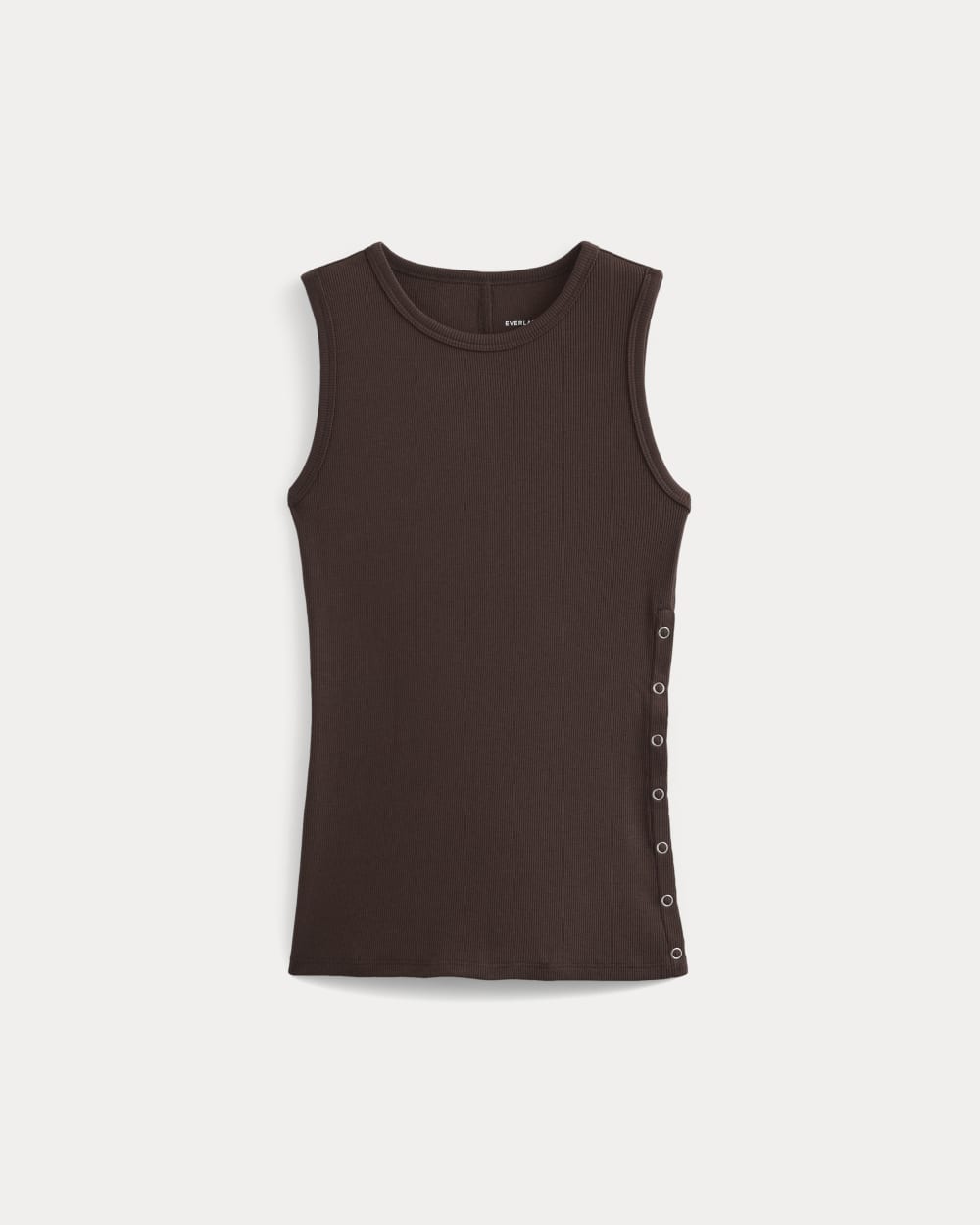 womens-luxe-rib-side-snap-tank-coffee-bean | primary