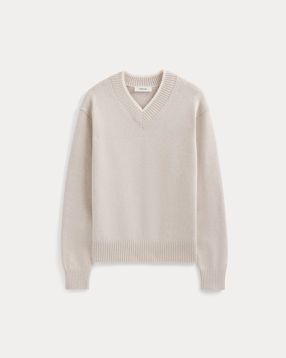 mens-relaxed-v-neck-sweater-cotton-heathered-oat | alt