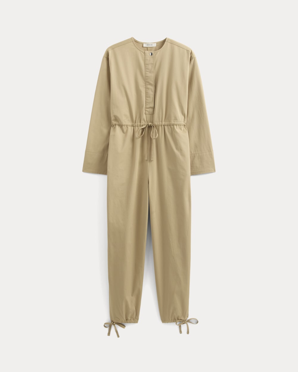 womens-utility-drawstring-jumpsuit-classic-khaki | alt