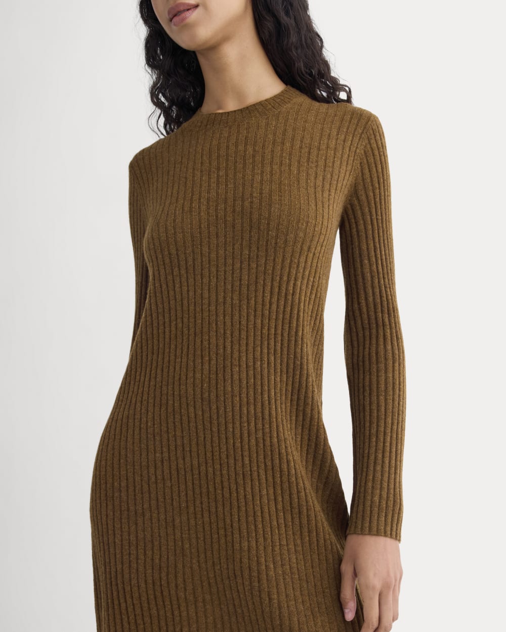 Cashmere Long-Sleeve Mini Dress | Heathered Toffee Everlane Cashmere Long-Sleeve Mini Dress | Heathered Toffee Everlane