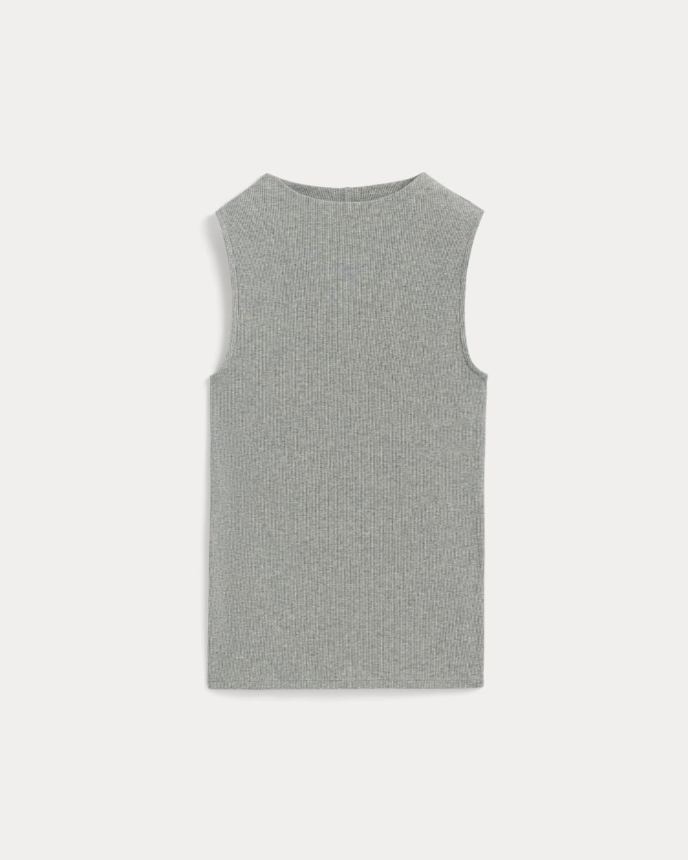 The Luxe Rib Funnel-Neck Tank | Heathered Grey – Everlane