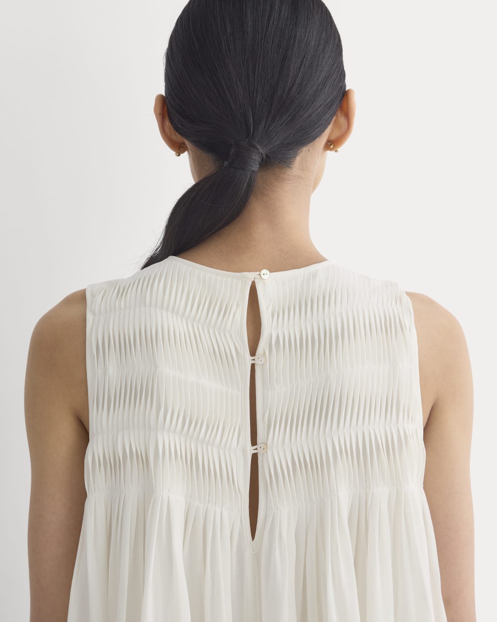 womens-twisted-pleated-mini-dress-silk-bone