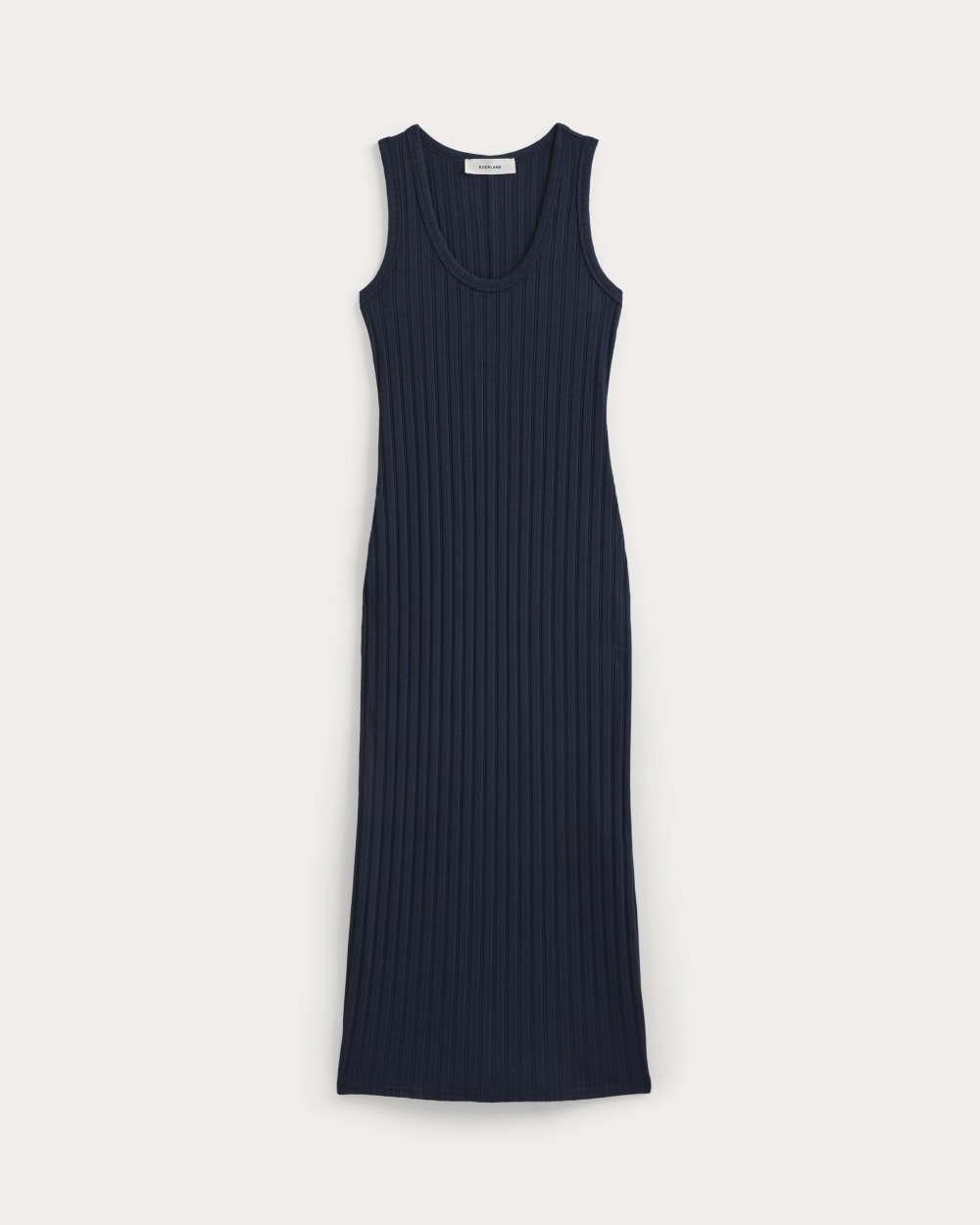 Everlane Scoop-Neck Midi Dress In Pointelle Knit In Deep Navy, Size Large, Cotton Everlane Scoop-Neck Midi Dress In Pointelle Knit In Deep Navy, Size Large, Cotton