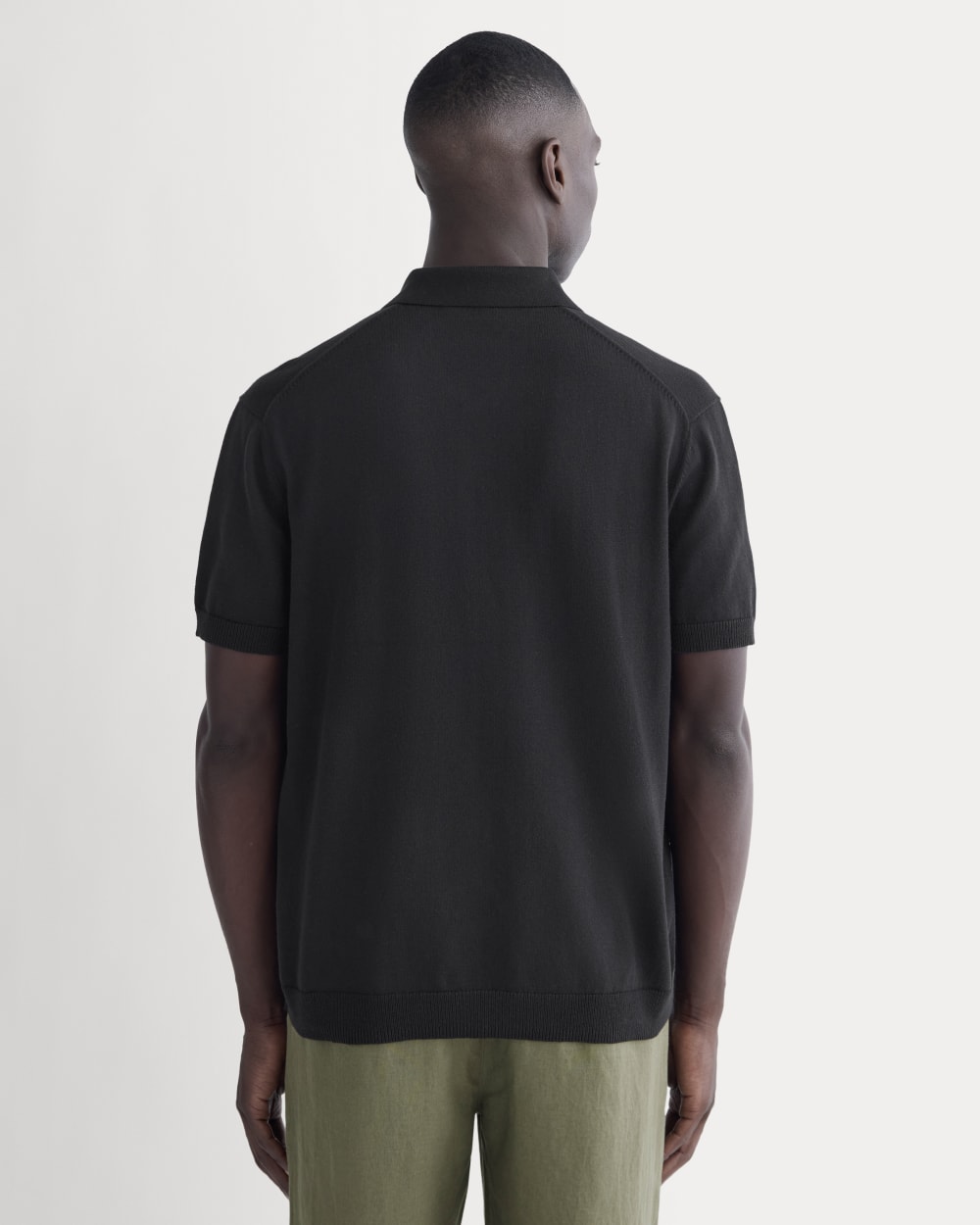 新品S/S NO COLLAR POLO Lサイズ タグなし No-Sweat Polo | Black – Everlane