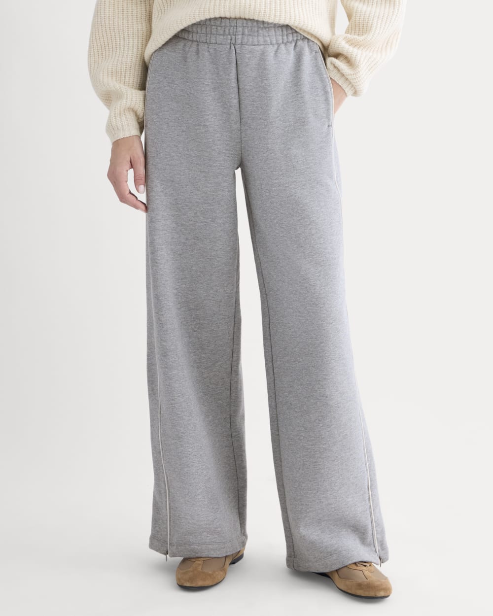 Luxe Fleece Track Pant | Vintage Heather Grey – Everlane