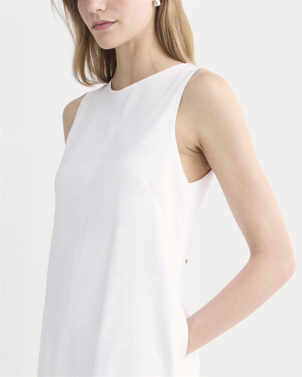 The Shift Dress in Stretch Linen | White Everlane The Shift Dress in Stretch Linen | White Everlane