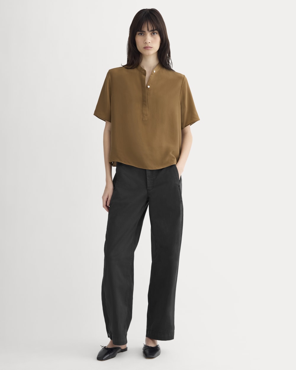 womens-washable-silk-ss-popover-top-toffee
