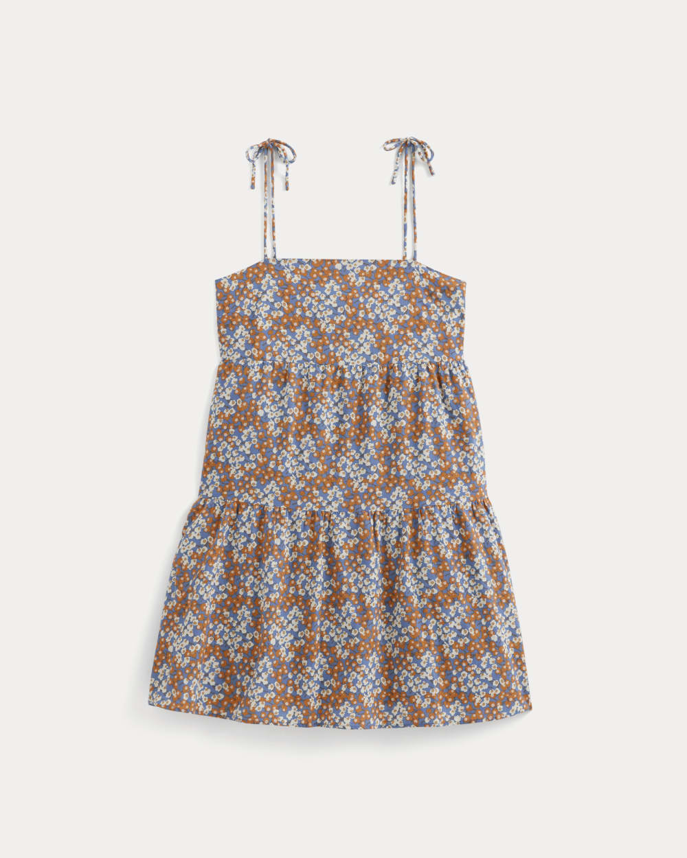 womens-gauze-mini-tiered-dress-soft-cobalt-floral | alt