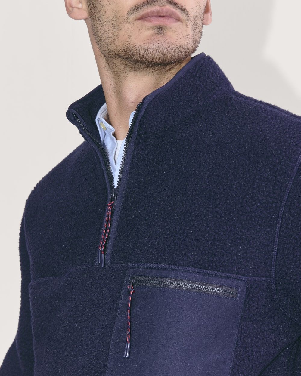 The Teddy Quarter-Zip Fleece | Navy – Everlane
