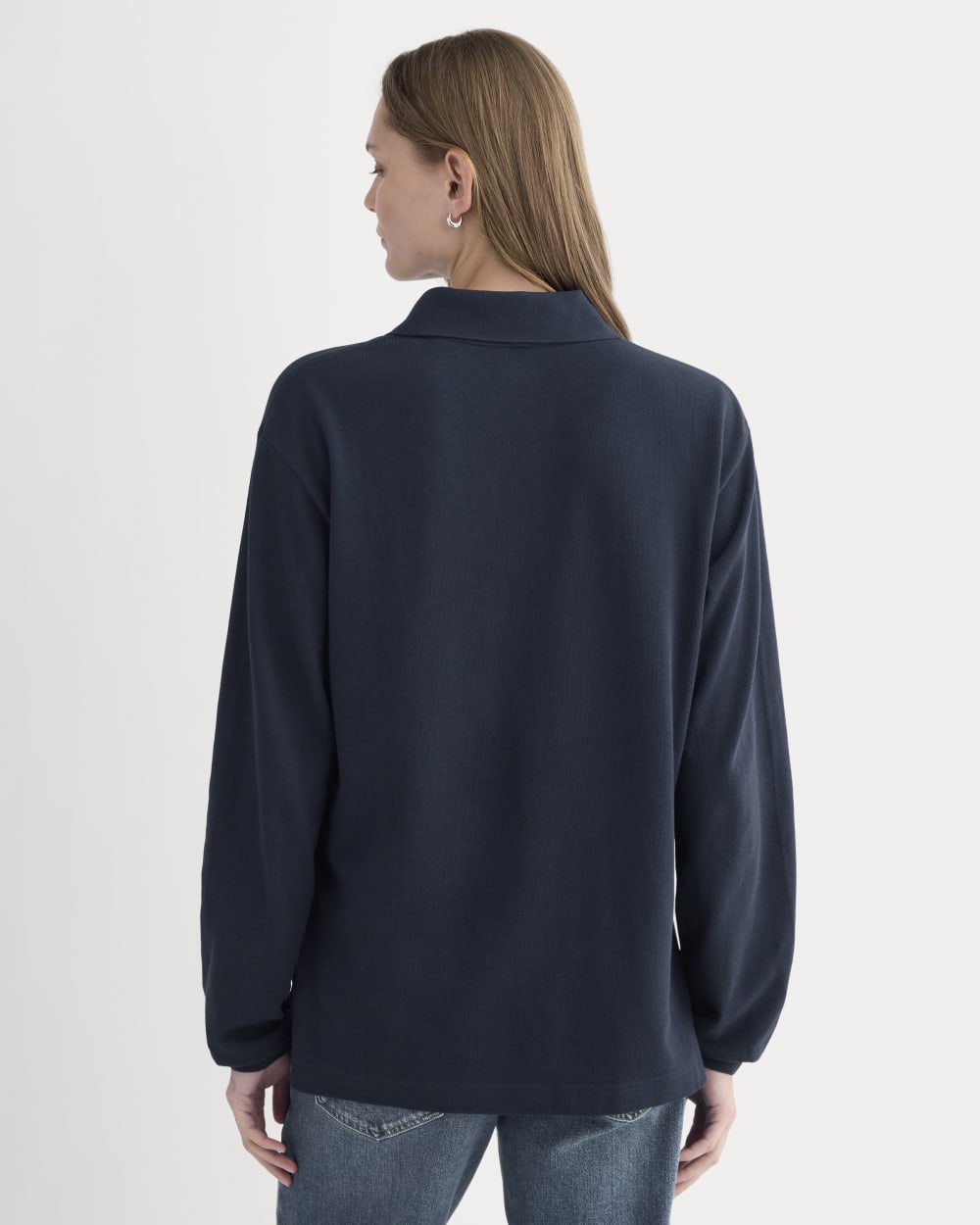 Oversized Pique Polo | Deep Navy – Everlane