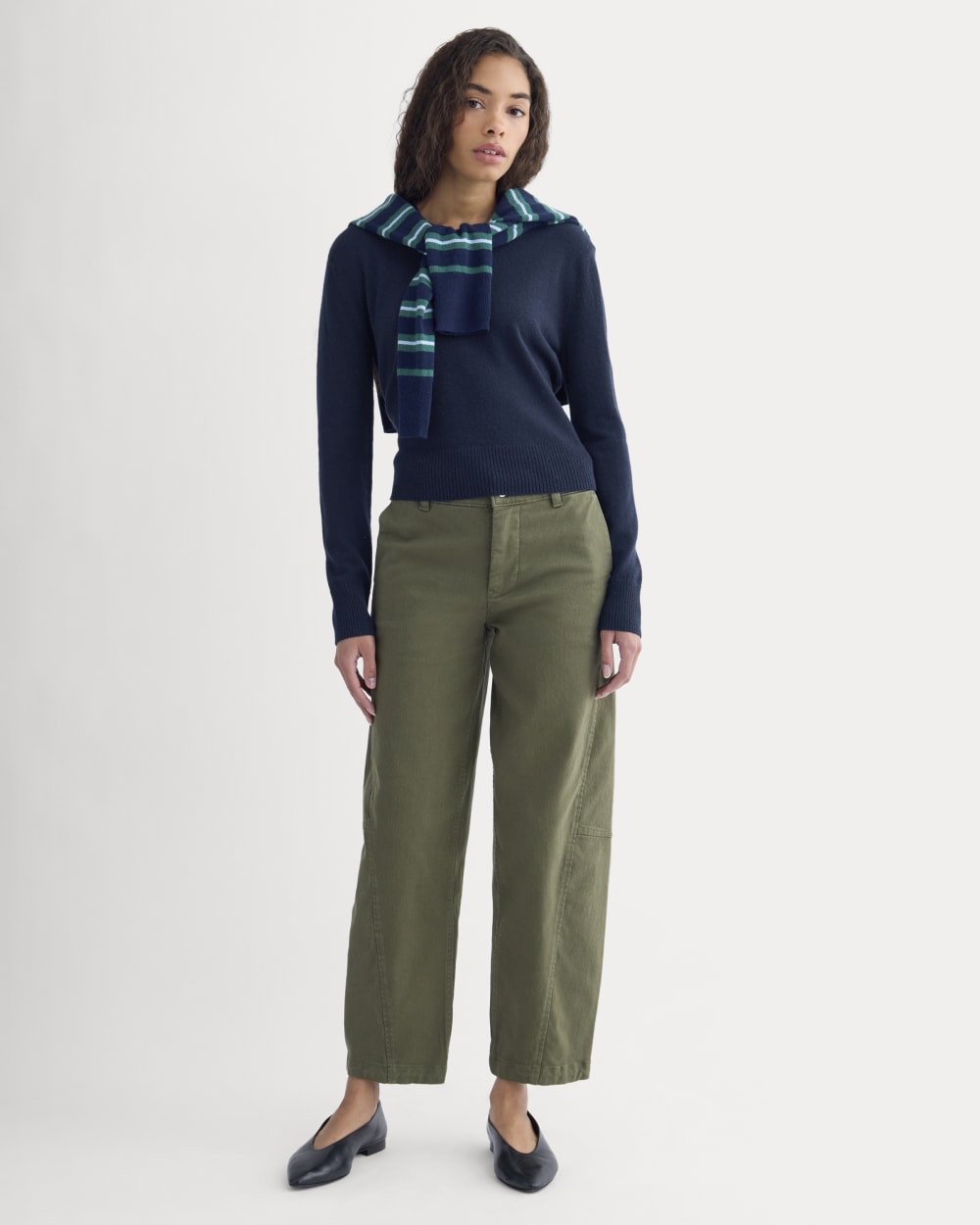 womens-twisted-seam-barrel-pant-olive-night | primary