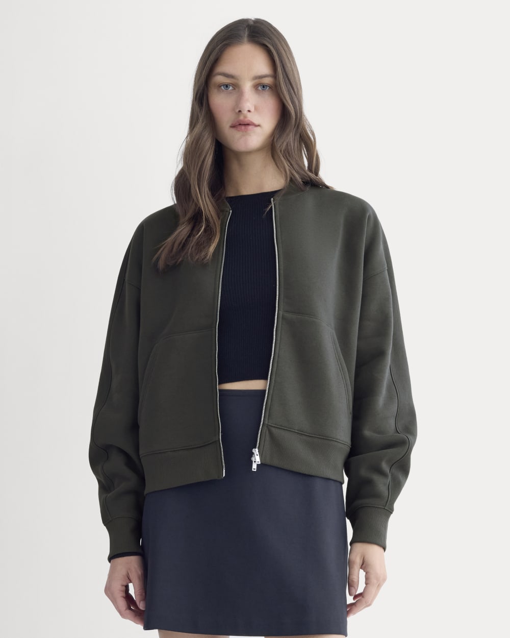 womens-fleece-bomber-jacket-washed-black | primary