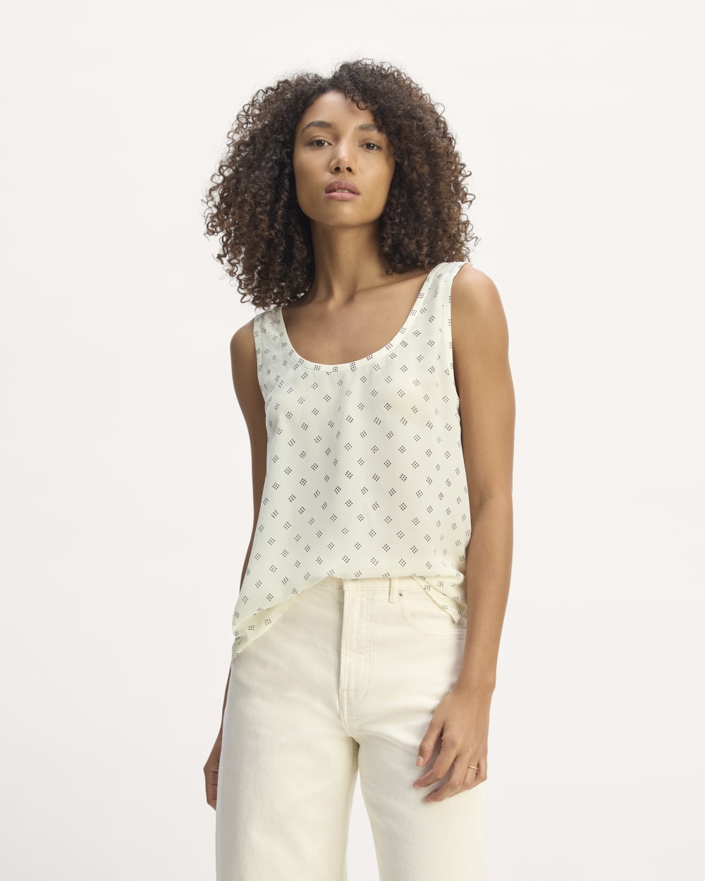 womens-clean-silk-scoop-neck-tank-bone-black-square-dot