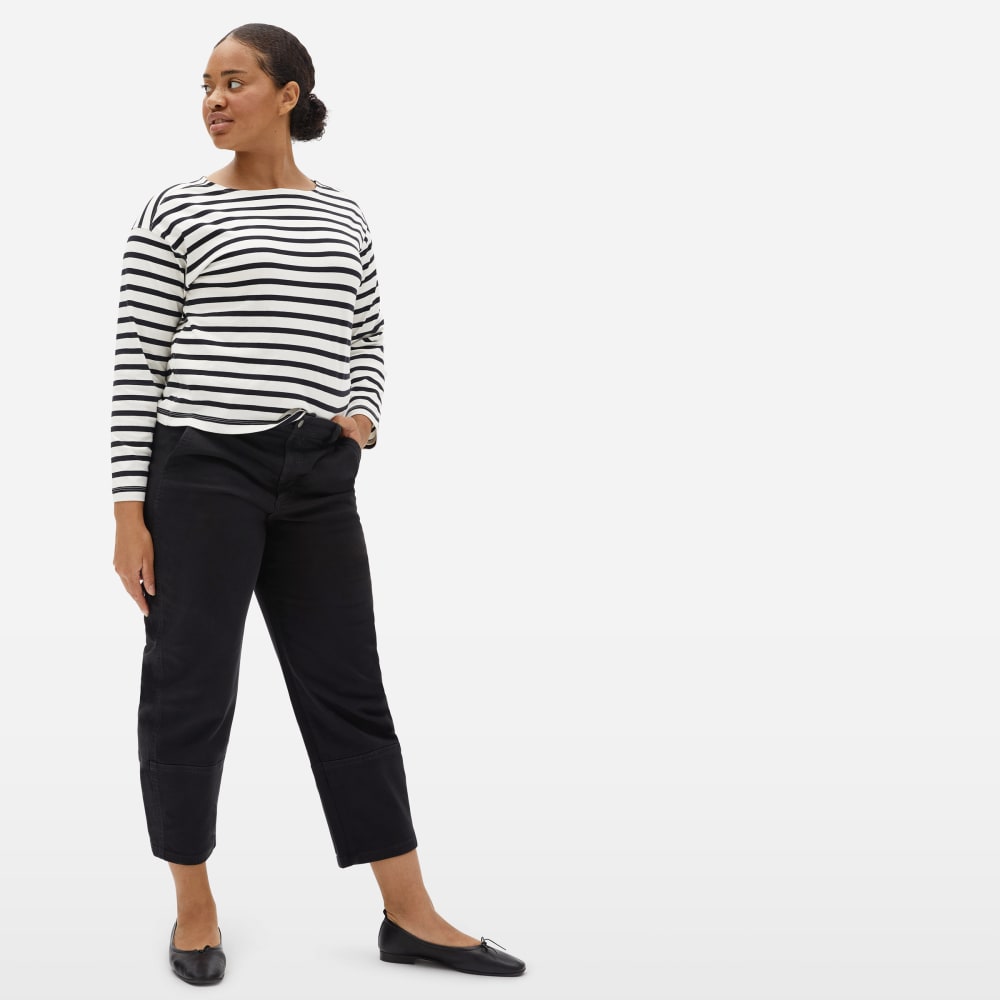 womens-modern-breton-shirt-black-white | primary