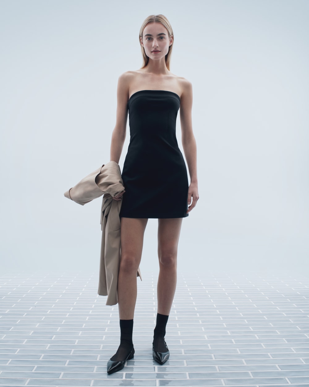 Everlane Dream Strapless Mini Dress In Black, Size XL, Cotton Everlane Dream Strapless Mini Dress In Black, Size XL, Cotton
