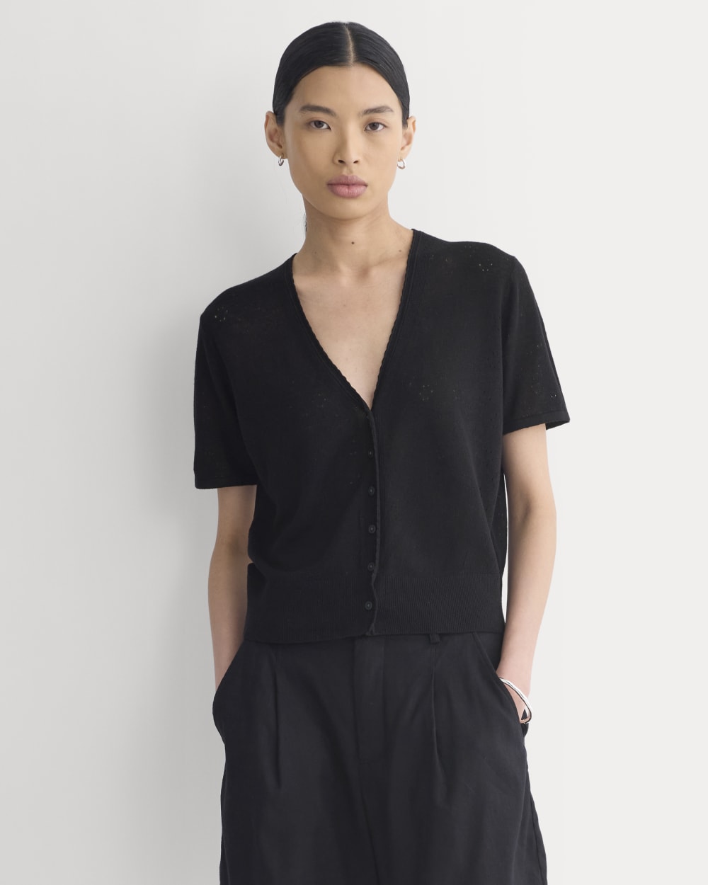 womens-lace-trim-cardigan-in-fine-linen-black | primary