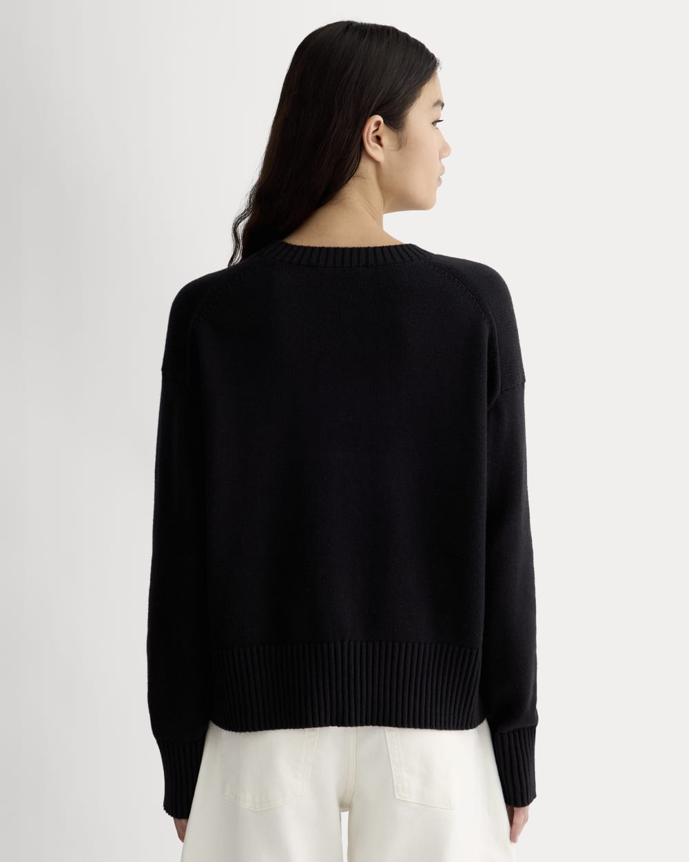 The Boxy Sweater in Everyday Cotton | Black – Everlane