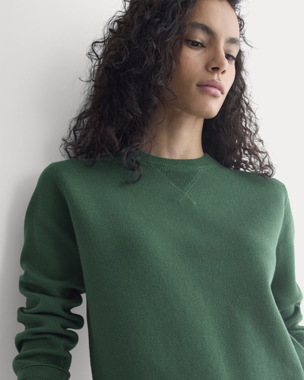 Double Knit Crew in Cotton Merino | Hunter Green – Everlane