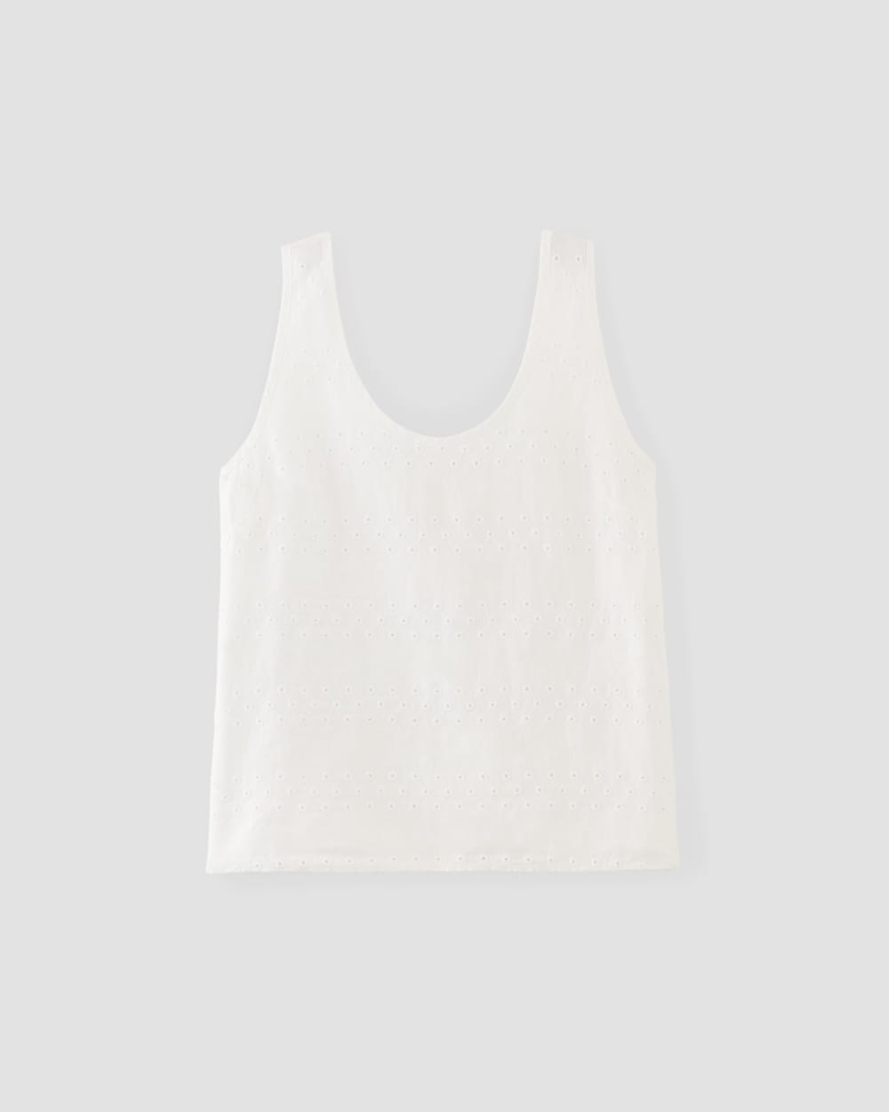 womens-eyelet-scoop-neck-tank-white-eyelet | alt