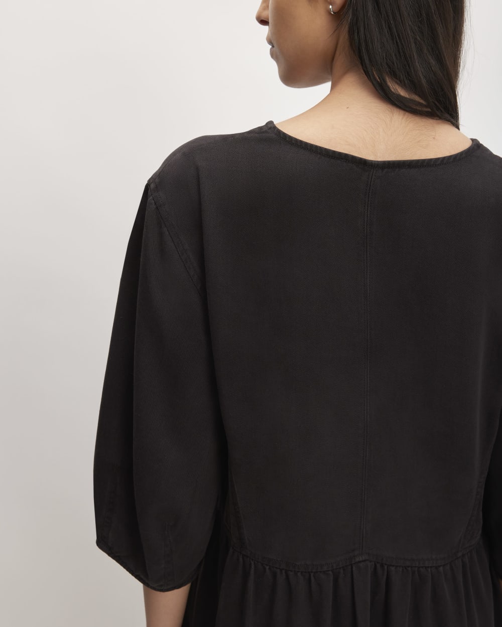 womens-tencel-puff-sleeve-dress-black